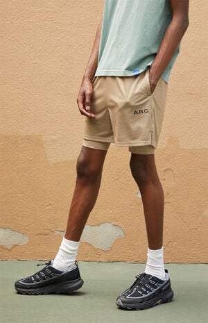 Active Tan Mesh 2 in 1 Shorts image number 3