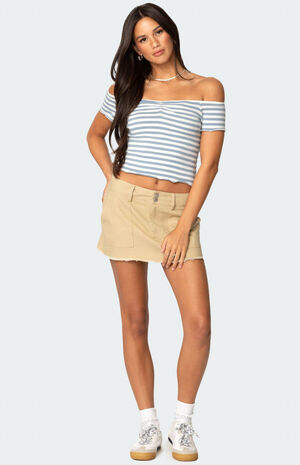 Shara Striped Off Shoulder Top image number 5