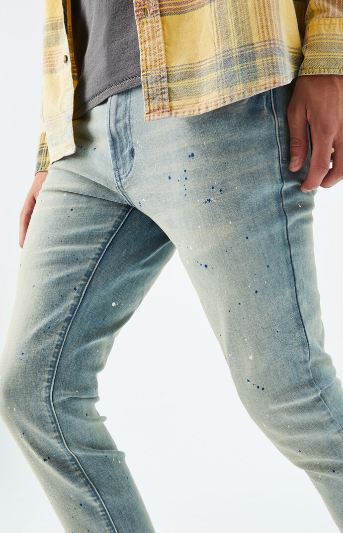 Light Splatter Stacked Skinny Jeans