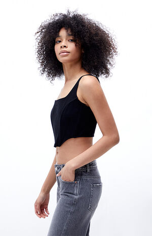 Linen Corset Tank Top image number 2