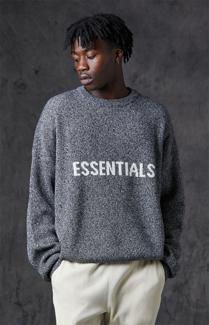 Grey knit hotsell sweater
