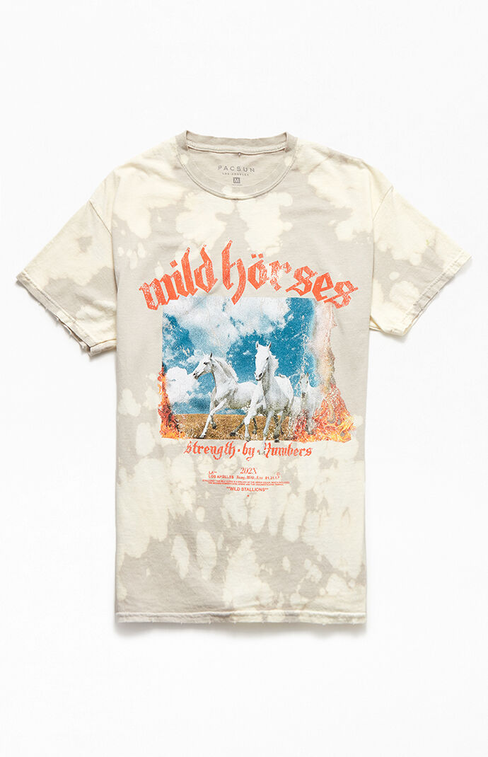 PacSun Wild Horses Bleach T Shirt PacSun