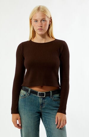 Waffle Knit Long Sleeve Top image number 2