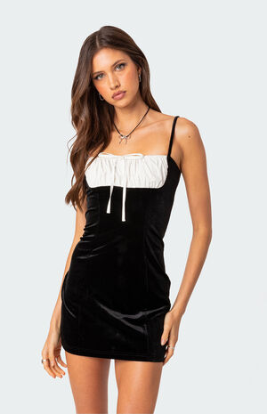 Cristy Velvet Mini Dress image number 1