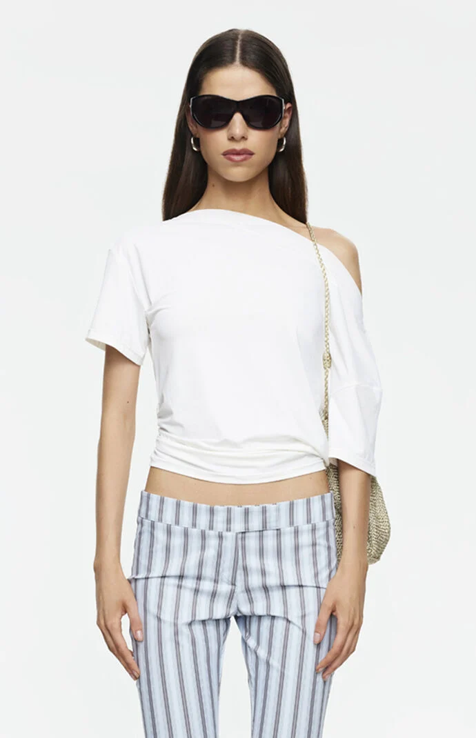 LIONESS Wildlands Chocolate One Shoulder Top