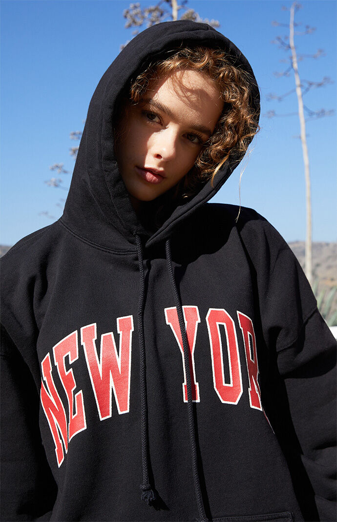 Red and store black brandy hoodie
