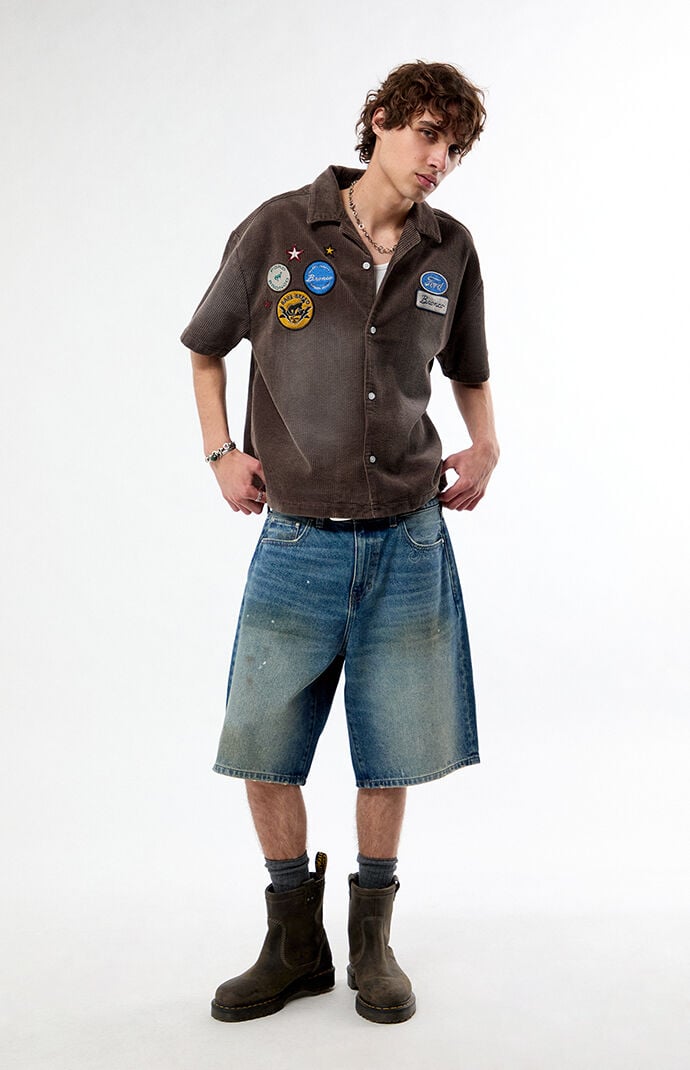 FORD Dirty Wash Baggy Jean Shorts