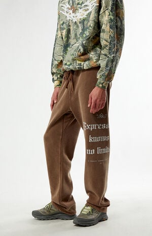 Brown Expressions Baggy Sweatpants image number 3