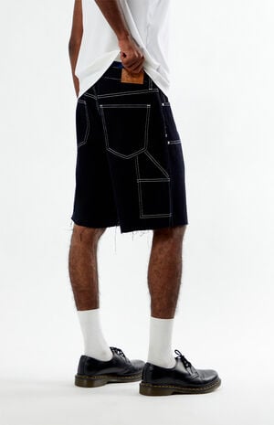 Star Knee Panels Baggy Denim Shorts image number 5