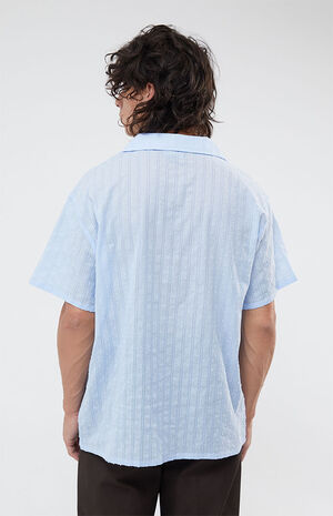 Pointelle Textured Woven Camp Shirt image number 3