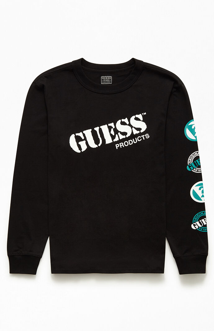 guess black logo tee