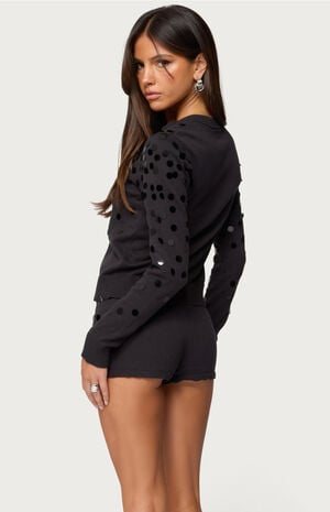 Cierra Sequin Knit Cardigan image number 3