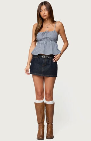 Zahara Gingham Babydoll Top image number 4