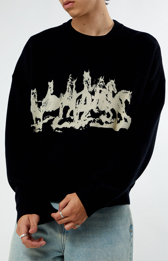 PacSun Horses Cropped Sweater PacSun