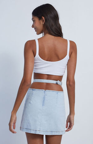 Denim Cut Out Mini Skirt image number 4