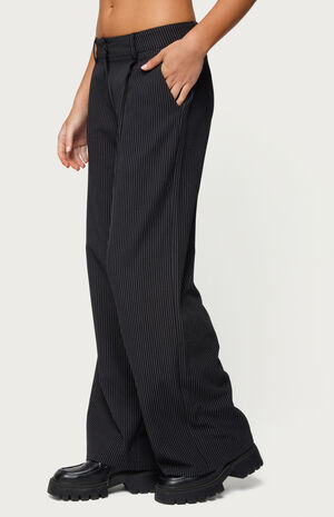 Pinstripe Tailored Straight Leg Pants image number 2