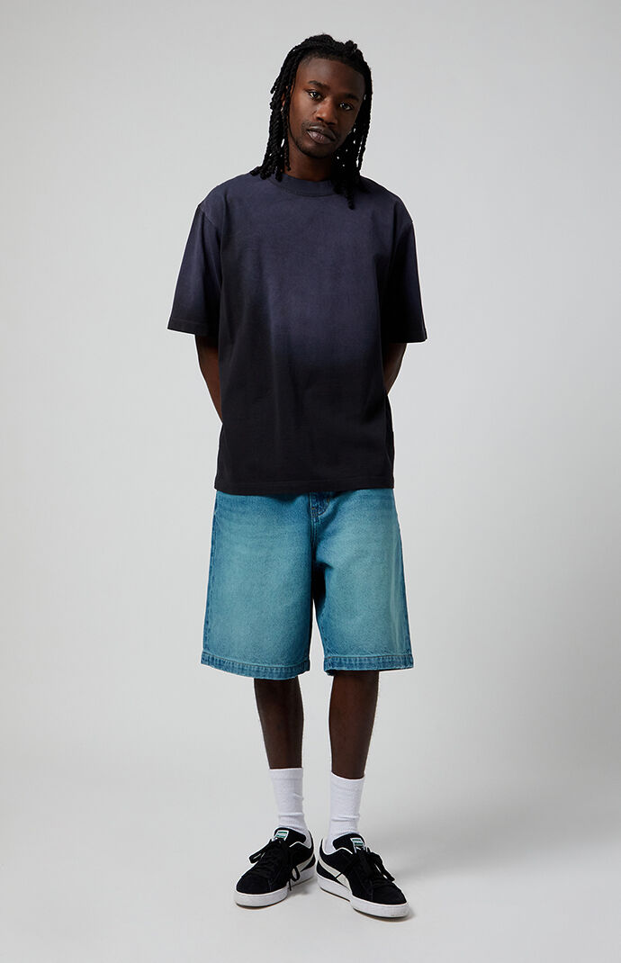Pacsun Blue Tinted Extreme Baggy Denim Shorts | PacSun