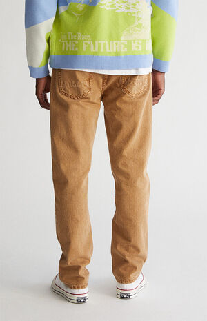 Recycled Tan Straight Jeans image number 4
