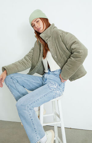 Corduroy Puffer Jacket image number 3