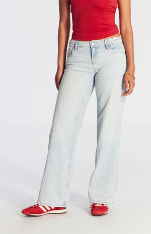 Pacsun Light Indigo Low Rise Girlfriend Jeans | PacSun