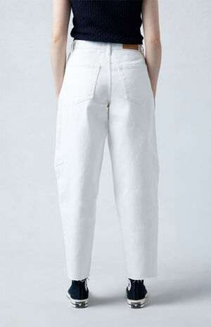 Eco White Barrel Jeans image number 4