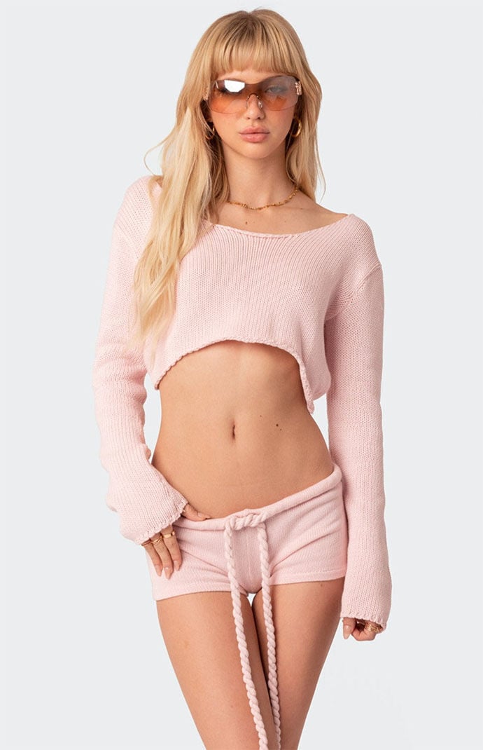 Edikted Staycation Cropped Knit Top | PacSun