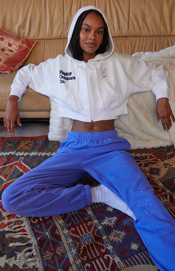 Playboy crop hotsell top hoodie