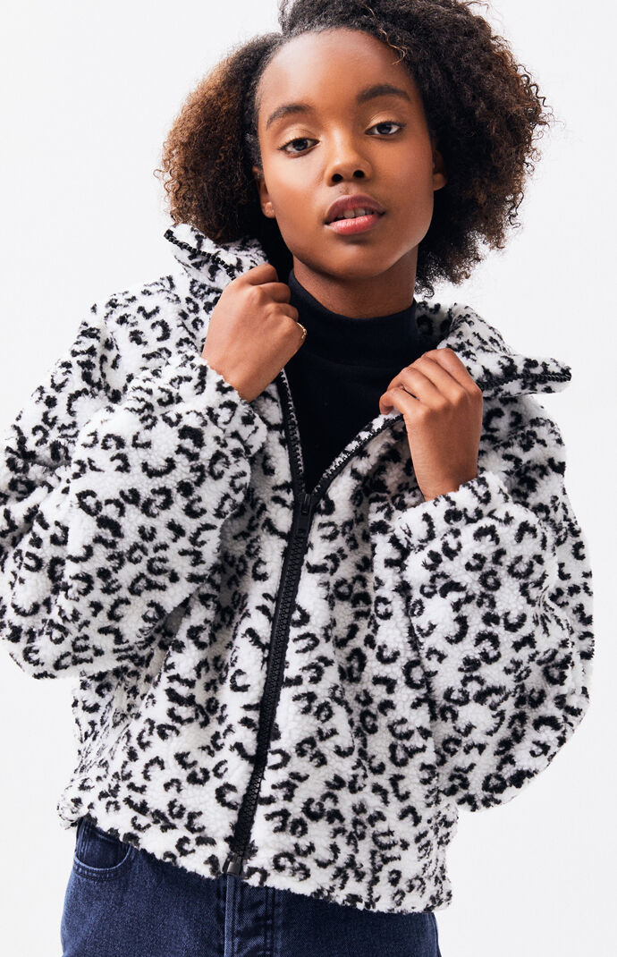 Cheetah sherpa jacket clearance