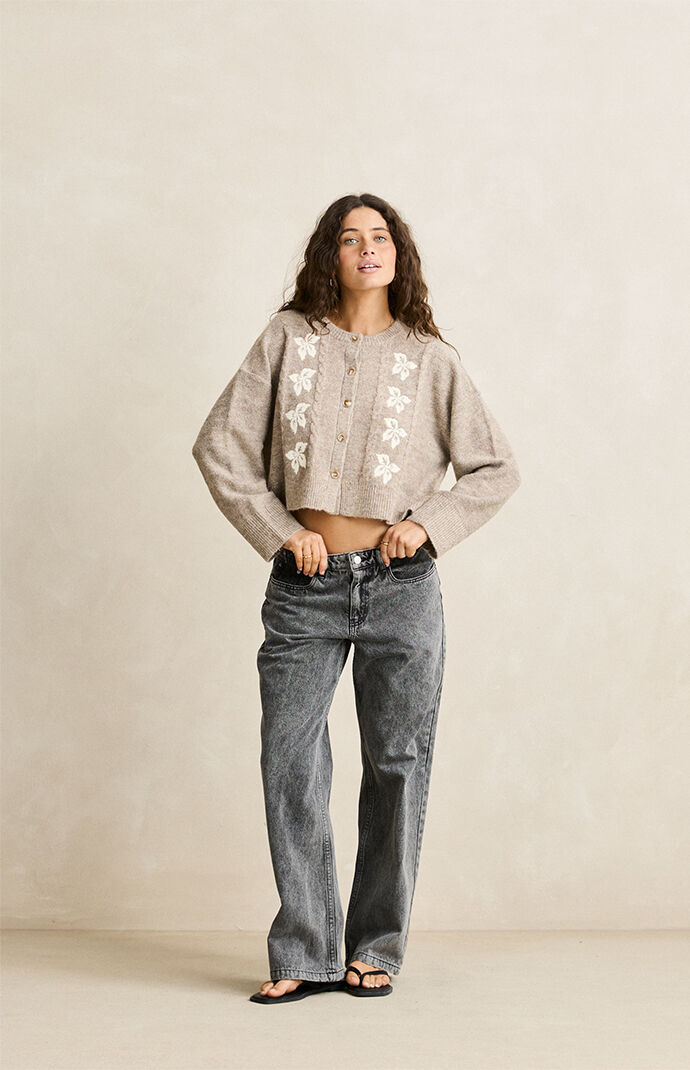 Rhythm Blanca Floral Cropped Cardigan