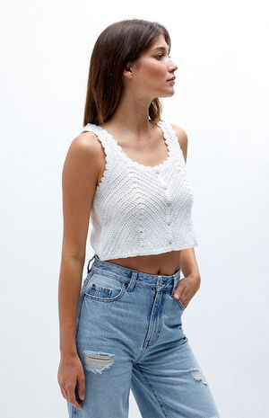 Crochet Woven Tank Top image number 3