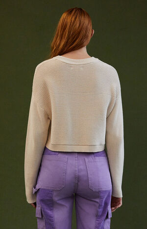 Cute Cropped Boxy Pullover Sweater image number 4