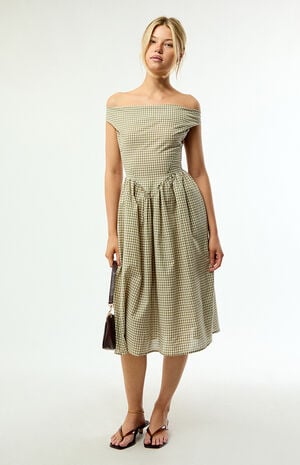 Crime Gingham Midi Dress image number 3