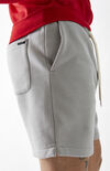 Gray Fleece Drawstring Volley Shorts Gray Fleece Drawstring Volley Shorts image number null