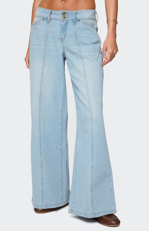 Charlie Panel Stitch Low Rise Jeans image number 2