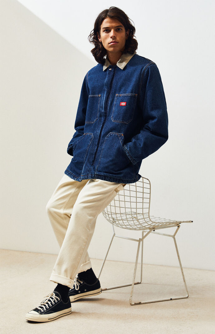 Denim Zip-Up Coat
