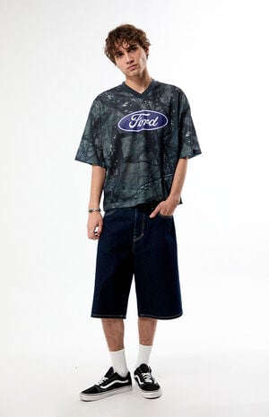 Emblem Logo Tree Camo Mesh Short Sleeve Jersey image number 1