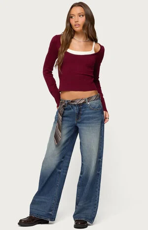 Raelynn Washed Low Rise Jeans image number 4