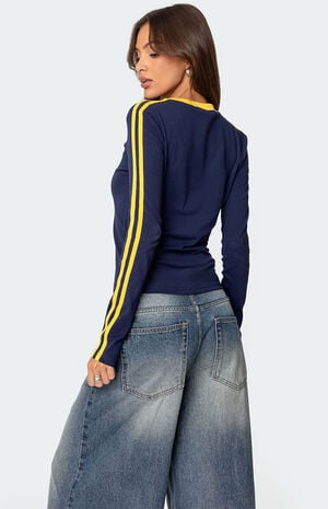 Brasil Embroidered Long Sleeve T-Shirt image number 5