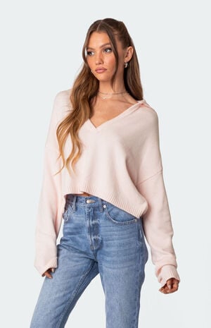 Marcie Oversized Cropped Sweater image number 4