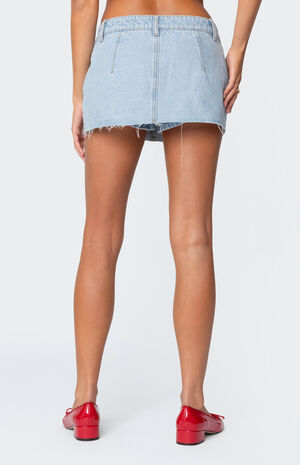 Clementine Low Rise Denim Micro Skort image number 4