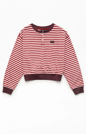 Kids Molly Striped Henley Long Sleeve image number 1