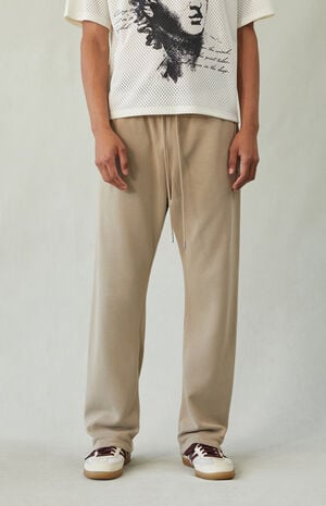 Tan Straight Leg Sweatpants