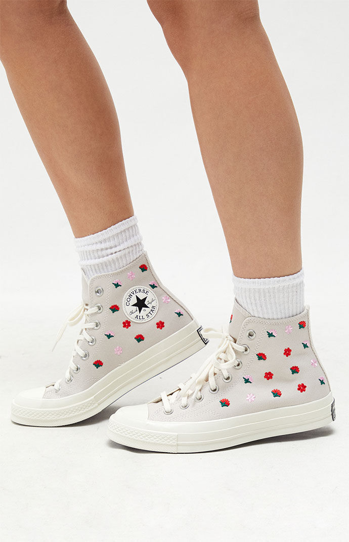 Embroidered discount floral converse