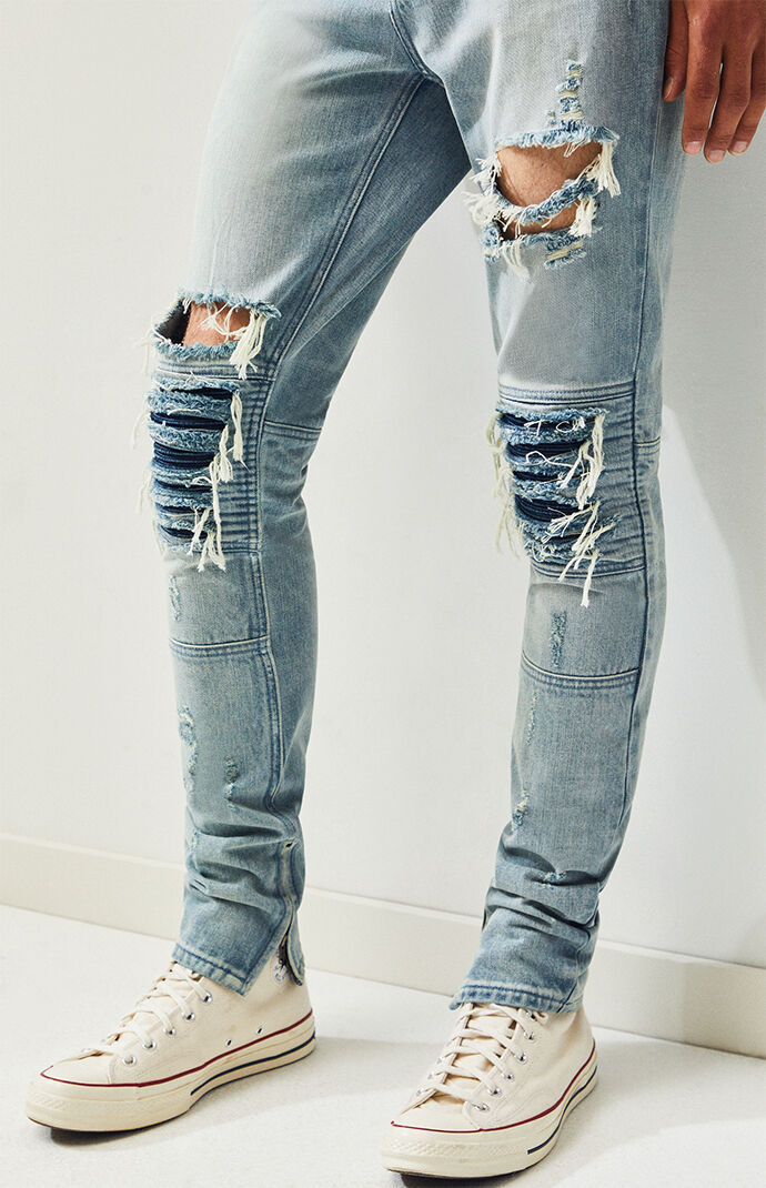 pacsun skinniest stitch & repair dark jeans