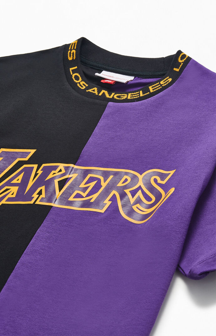 Mitchell Ness Los Angeles Lakers Split T Shirt Pacsun