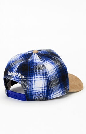 MLB Plaid LA Dodgers 100th Anniversary Pro Snapback Hat image number 2