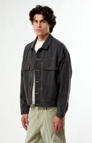 Mason Washed Black Denim Jacket image number 4