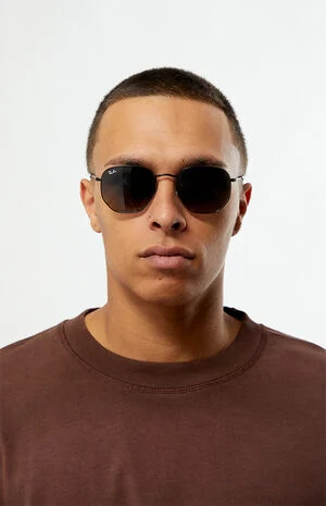 RB3548 Black Hexagonal Sunglasses image number 1
