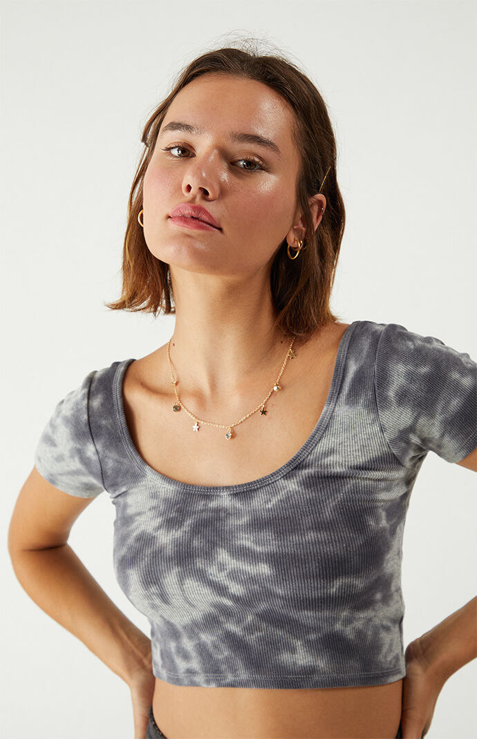 LA Hearts Star Crystal Choker Necklace PacSun