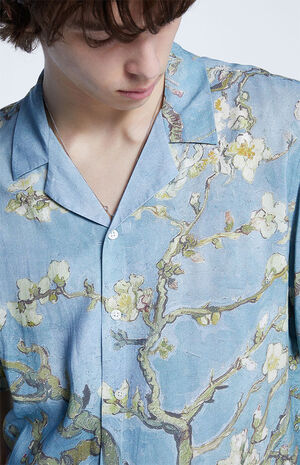 Blue Painting Woven Camp Shirt image number 2